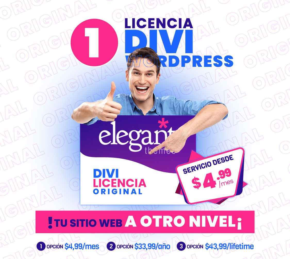 Plan Divi Pro (servicio con licencia Original incluida)
